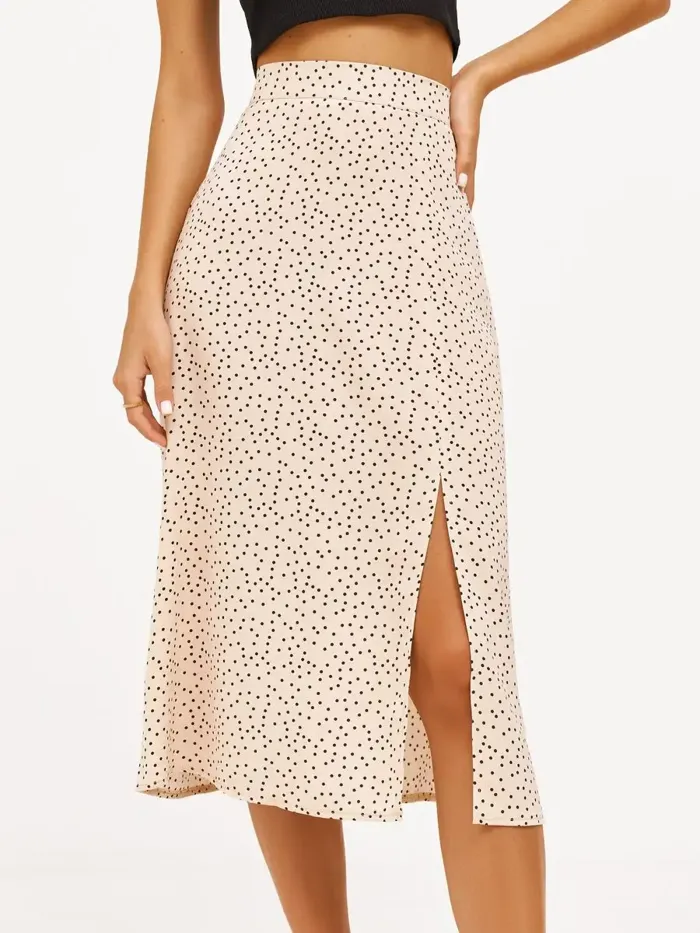 Юбка летняя миди с разрезом Fly too